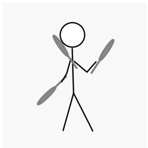 Juggling 3 Clubs Alone